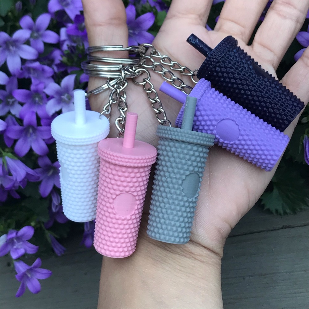 Mini Studded Tumbler Keychains Starbucks 24oz